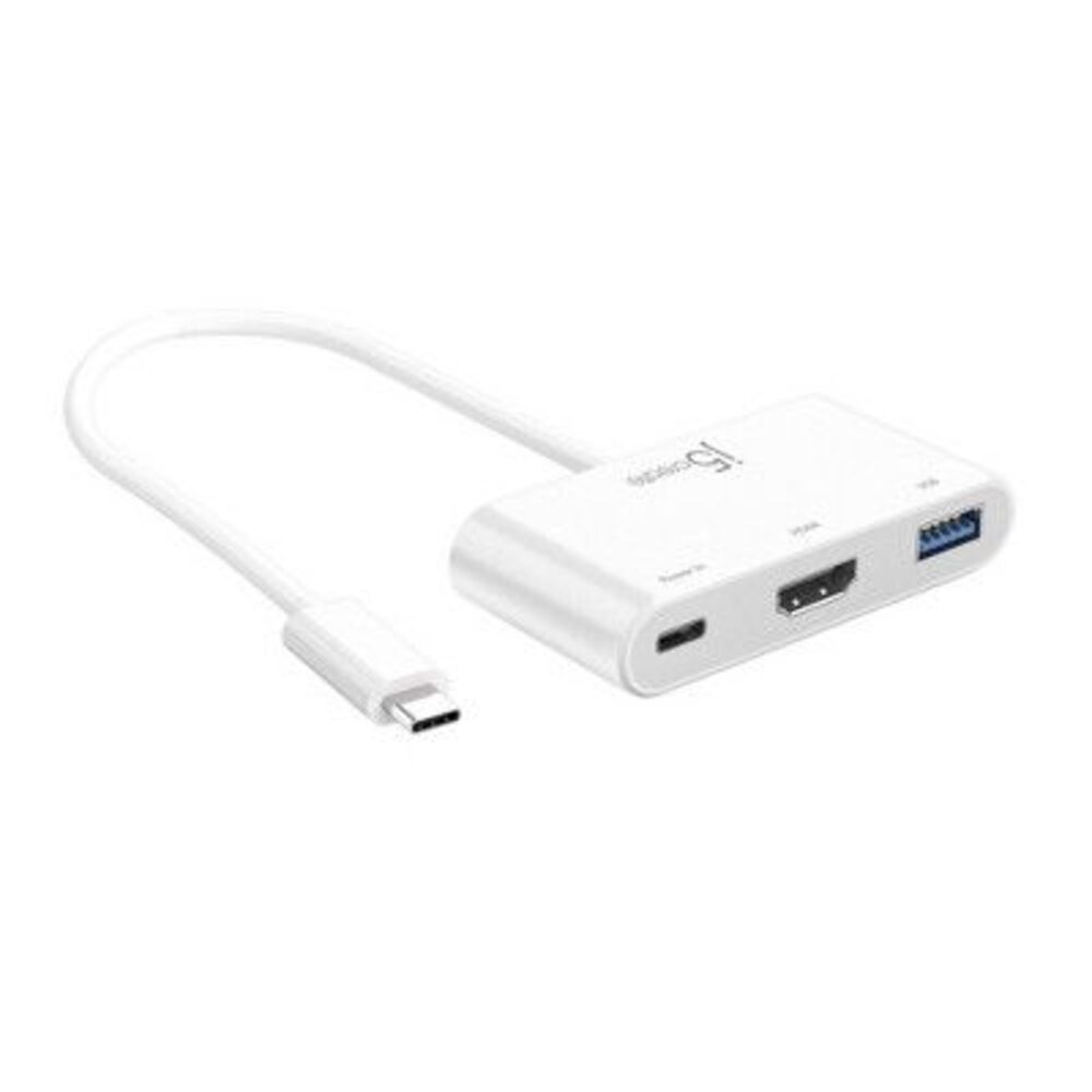 USB Type-C to HDMI & USB 3.0 with Power Delivery: Male-to-Female Adapter